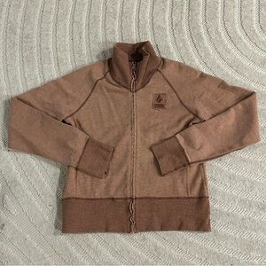 Vintage Y2K Volcom Stone Patch Distressed Zip-up Jacket - S